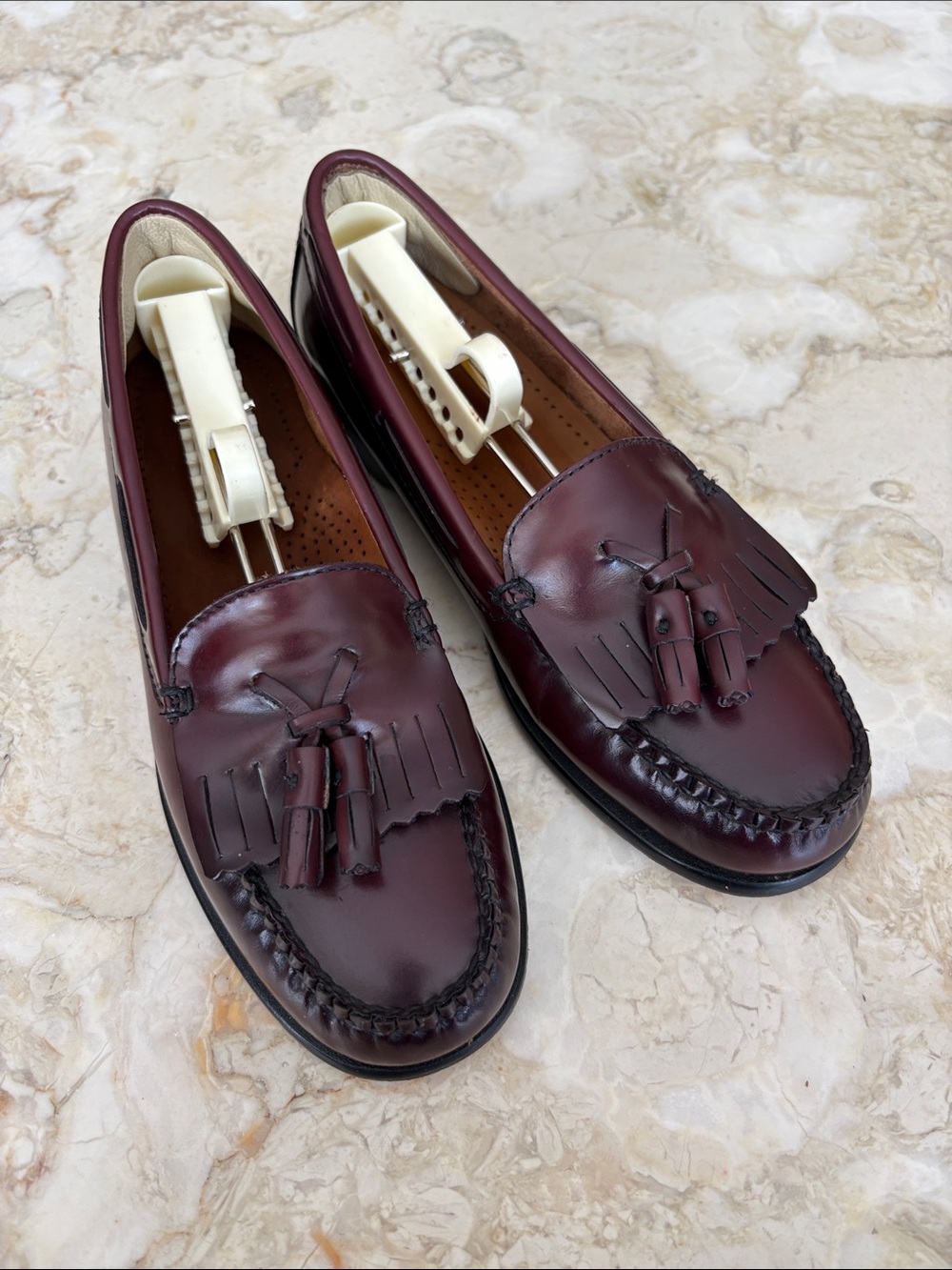 G.H. Bass Weejuns® Burgundy Leather Kiltie & Tassel Loafers